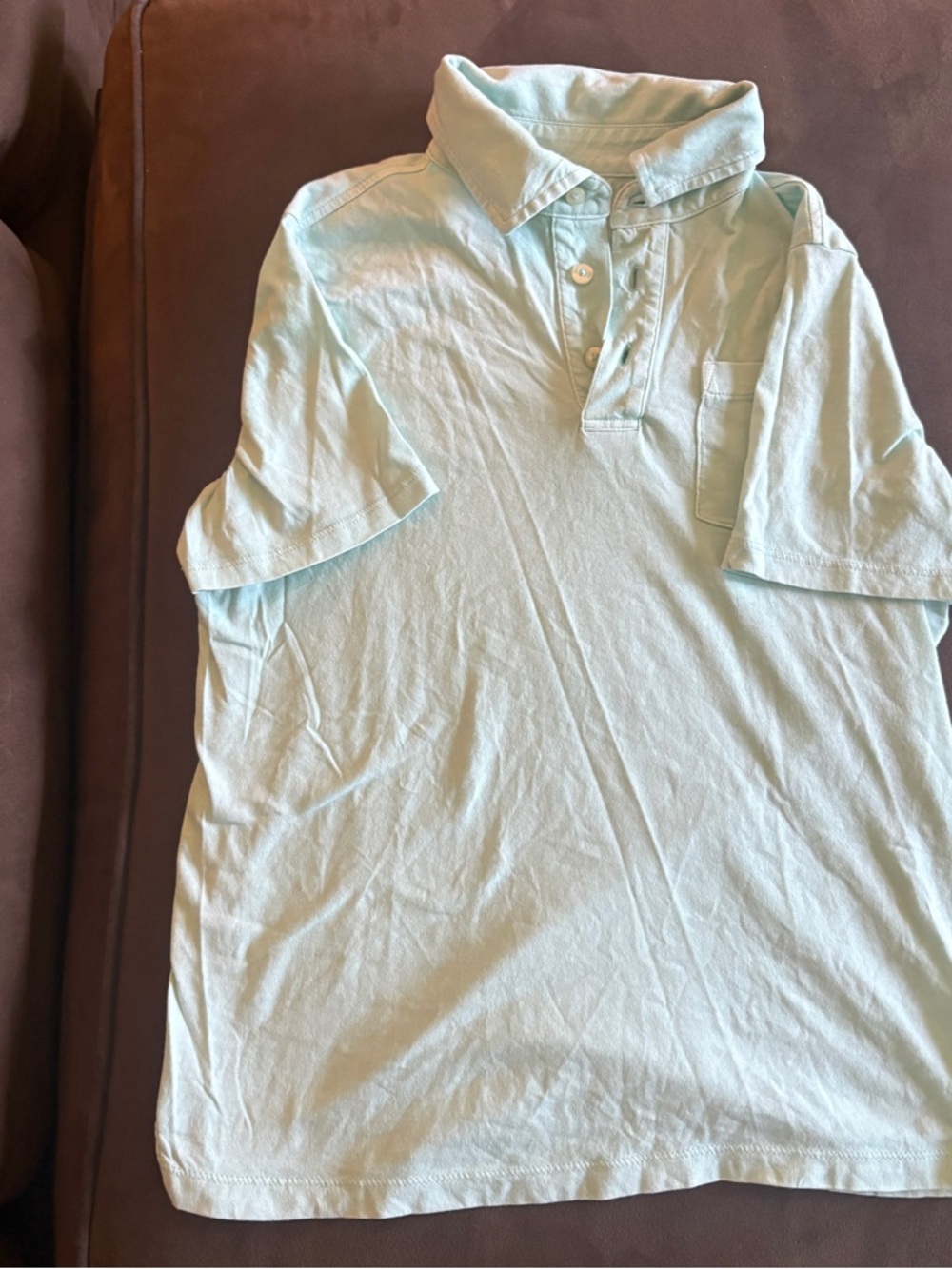 Vineyard Vines Boys Medium Mint Green Polo Shirt - Classic Logo